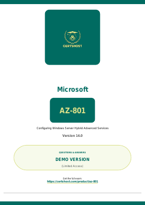 AZ-801 Exam Questions Answers Dumps PDF Practice Test